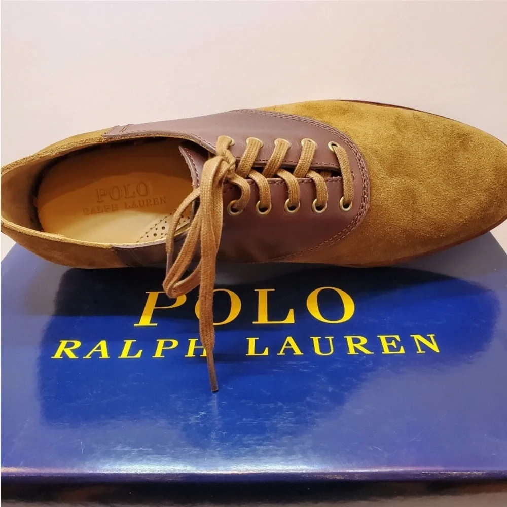 🎉HP 🎉 Polo Ralph Lauren NIB Suede Saddle Shoes - Picture 3 of 11